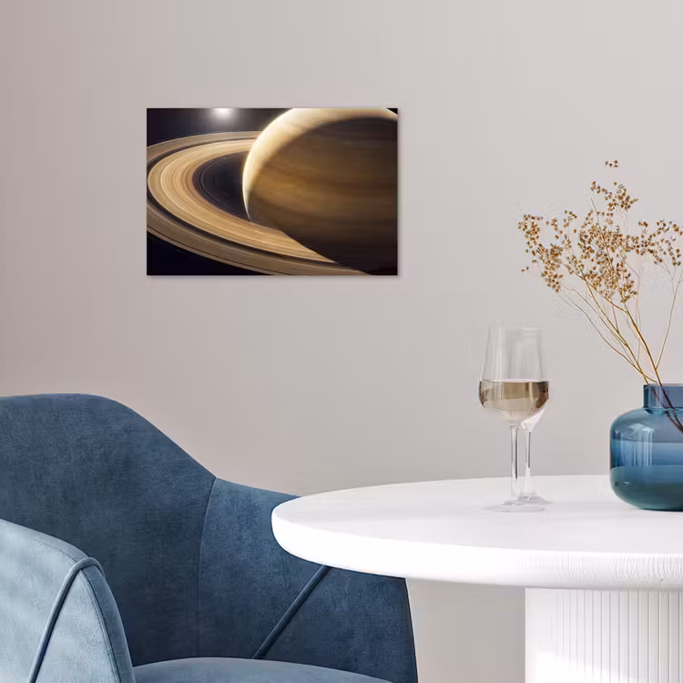 Poster - Planet - Rings - Space - Planeet - Ringen - Ruimte poster papier klein