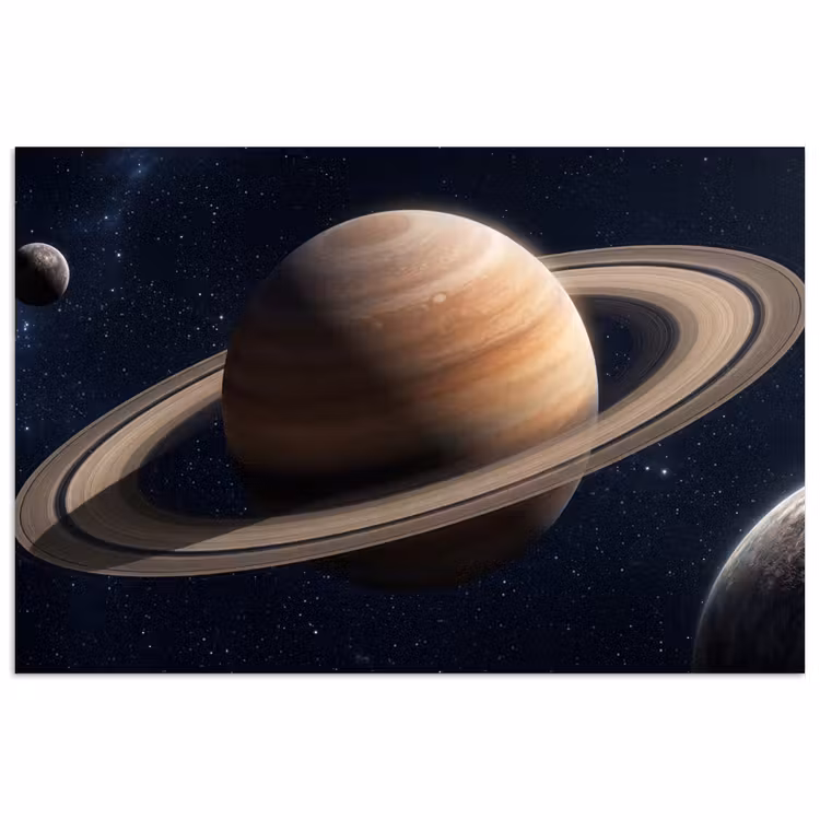 Planeten - Saturnus - Ruimte poster papier klein -3d