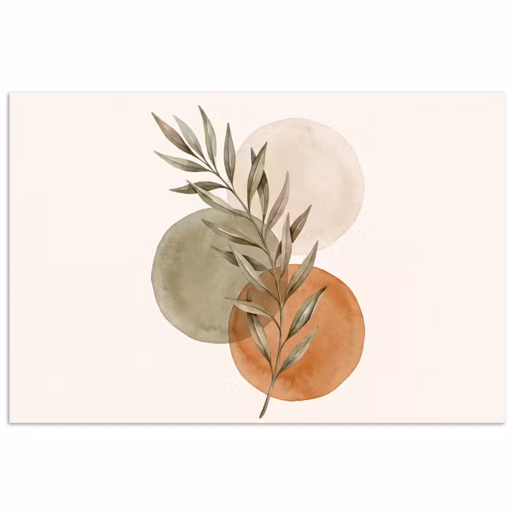 Poster - Plant - Circles - Abstract - Plant - Cirkels - Abstract poster papier klein
