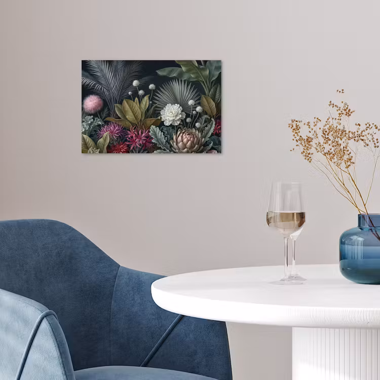Planten - Tropisch - Botanisch - Donker - Groen poster papier klein -sfeer3