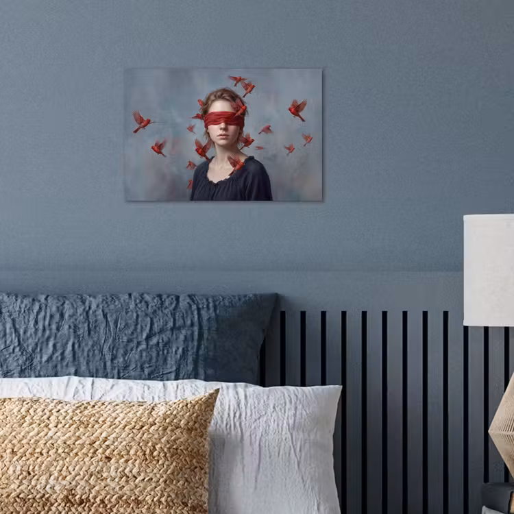 Portret - Krachtig - Rood poster papier klein -sfeer2