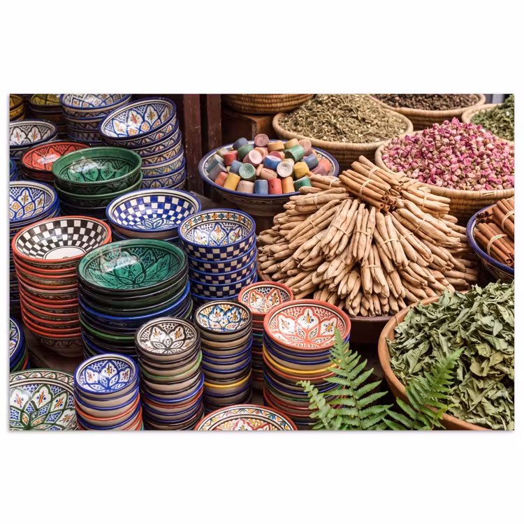 Poster - Pottery - Oriental - Colorful - Aardewerk - Oosters - Kleurrijk poster papier klein