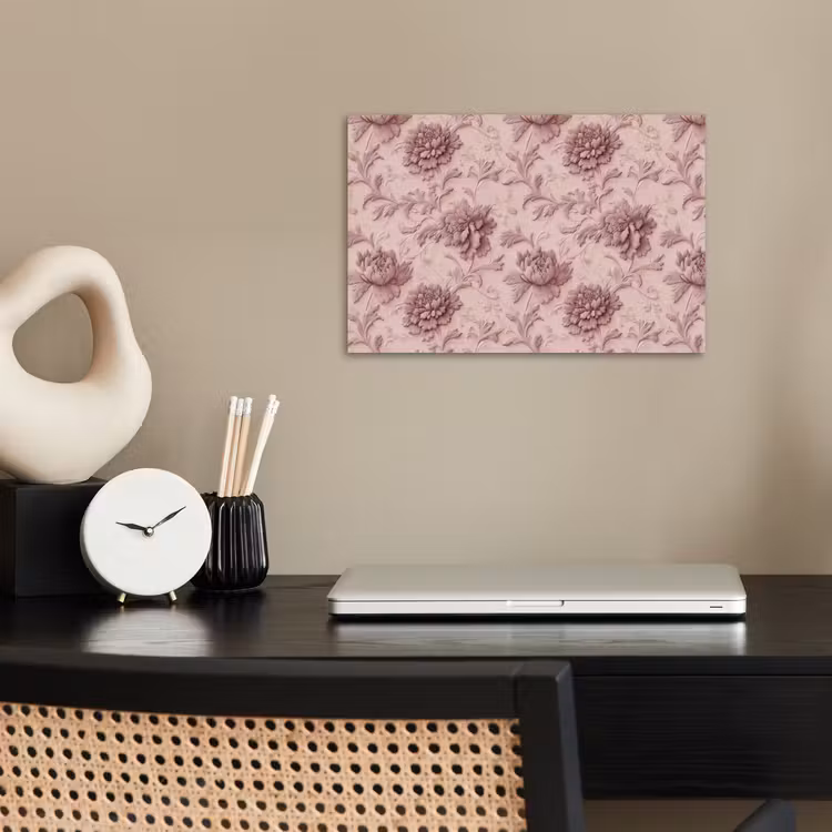 Reliëf - Pioenrozen - Roze poster papier klein 62 -sfeer1