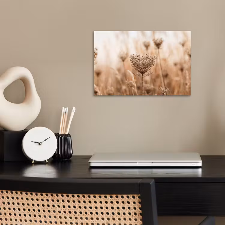 Schermbloem - Droogbloem - Winter - Beige - Minimalistisch poster papier klein -sfeer1