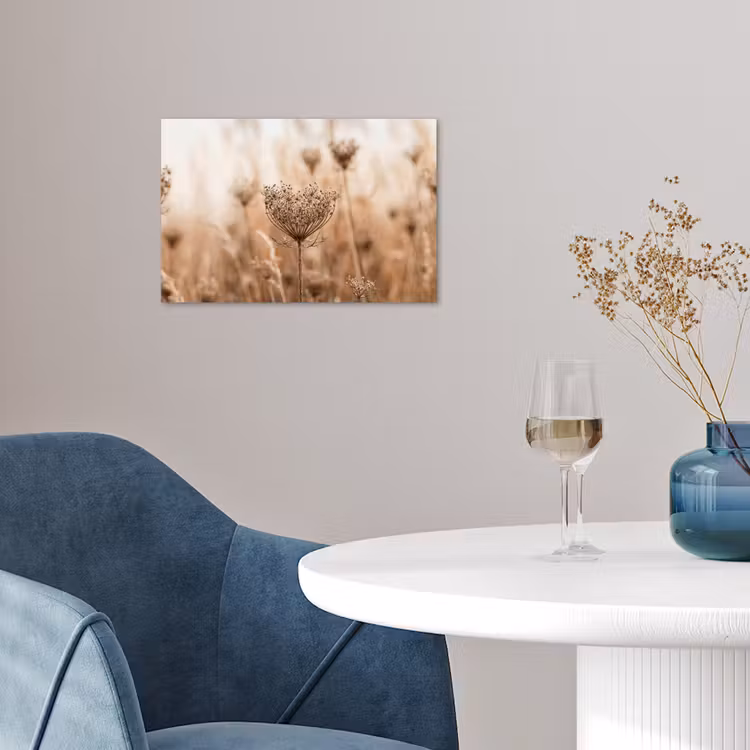 Schermbloem - Droogbloem - Winter - Beige - Minimalistisch poster papier klein -sfeer3