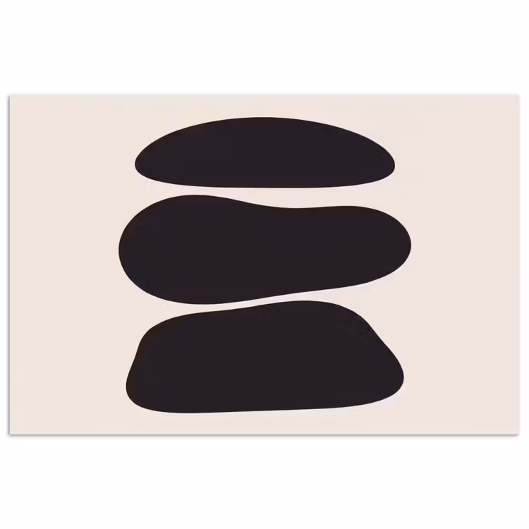 Poster - Shapes - Organic - Black - Vormen - Organisch - Zwart poster papier klein