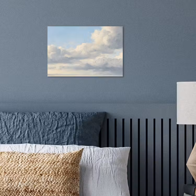 Lucht - Wolken - Natuur - Klassiek - Blauw poster papier klein -sfeer2