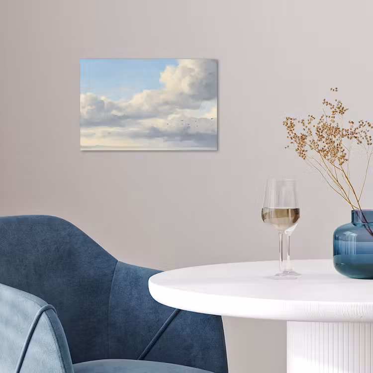 Lucht - Wolken - Natuur - Klassiek - Blauw poster papier klein -sfeer3