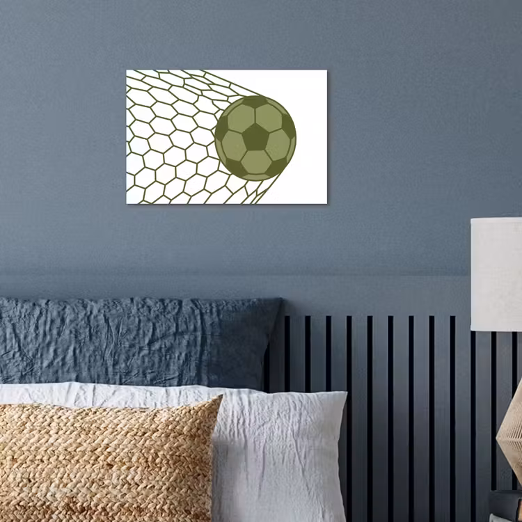 Voetbal - Goal - Sport - Groen poster papier klein -sfeer2