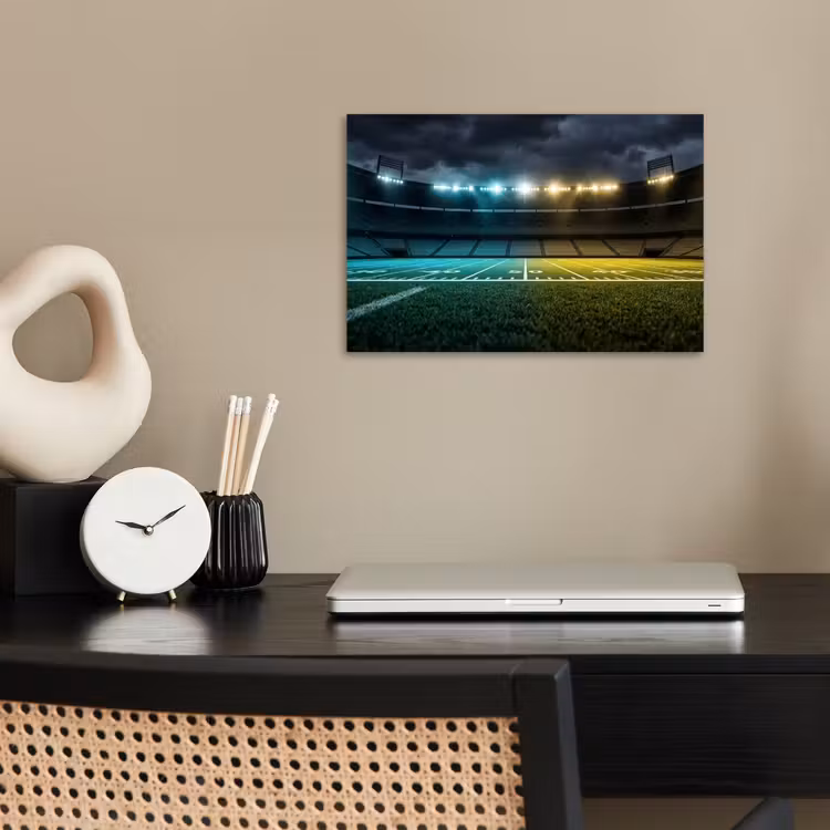 Voetbal - Stadion - Nacht - Modern poster papier klein -sfeer1