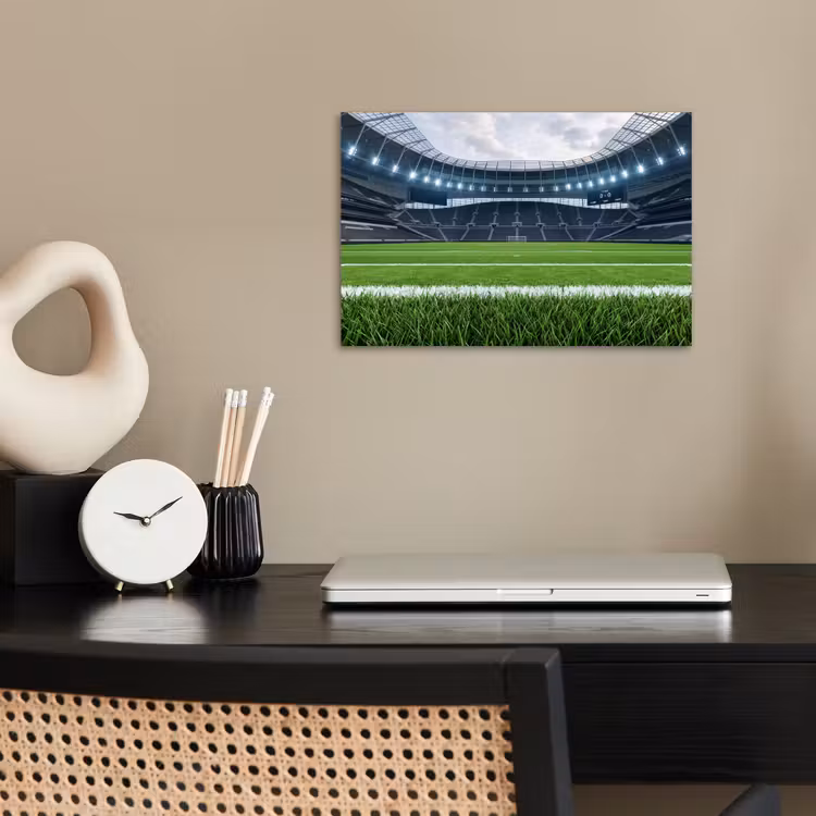 Voetbal - Stadion - Sport - Groen poster papier klein -sfeer1