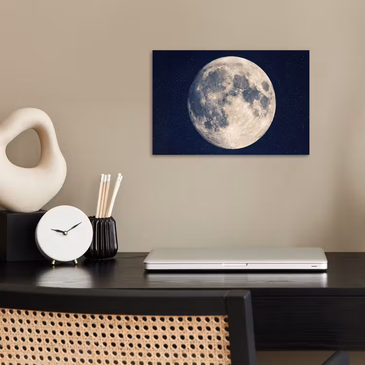 Ruimte - Maan - Kosmos poster papier klein -sfeer1