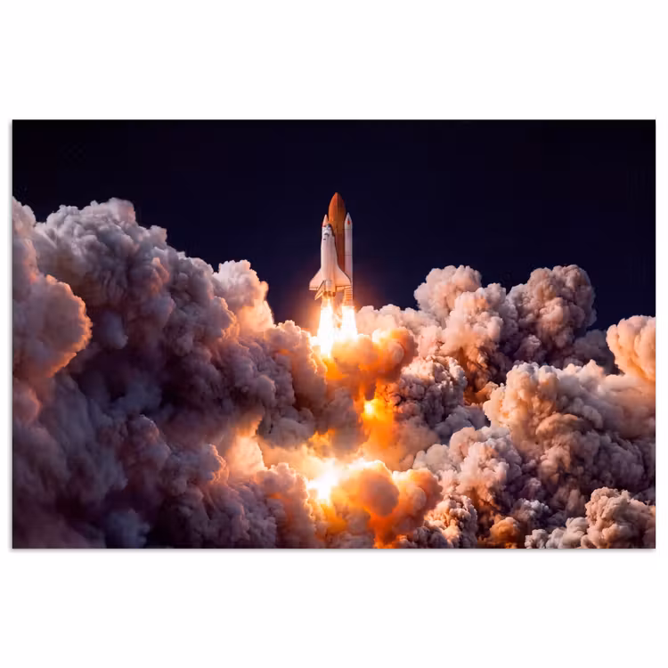 Poster - Spacecraft - Launch - Stars - Ruimtevaartuig - Lancering - Sterren poster papier klein