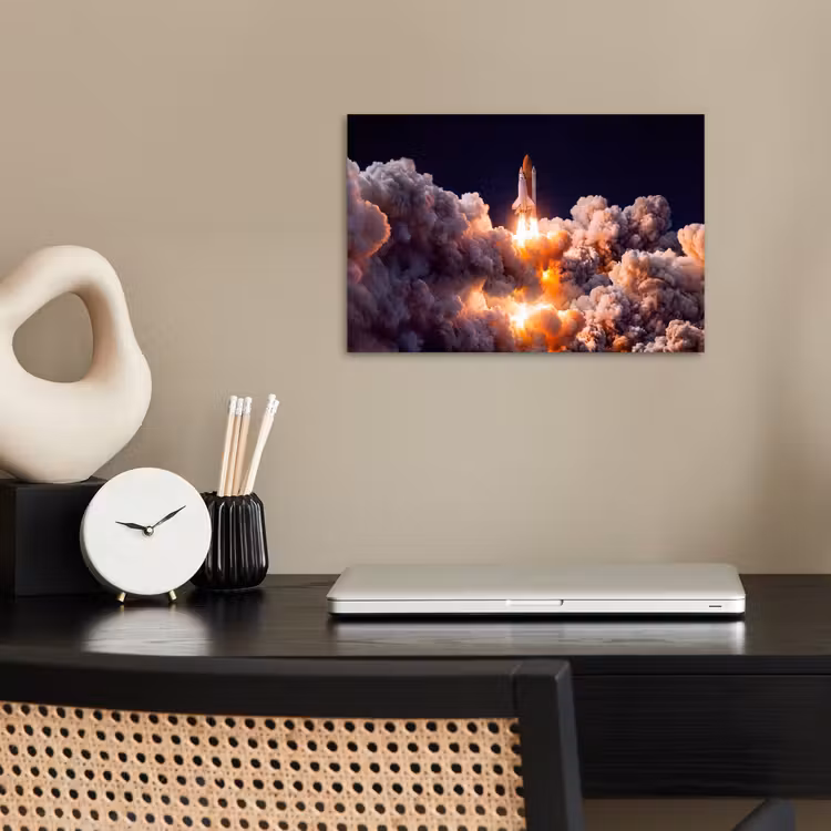 Poster - Spacecraft - Launch - Stars - Ruimtevaartuig - Lancering - Sterren poster papier klein