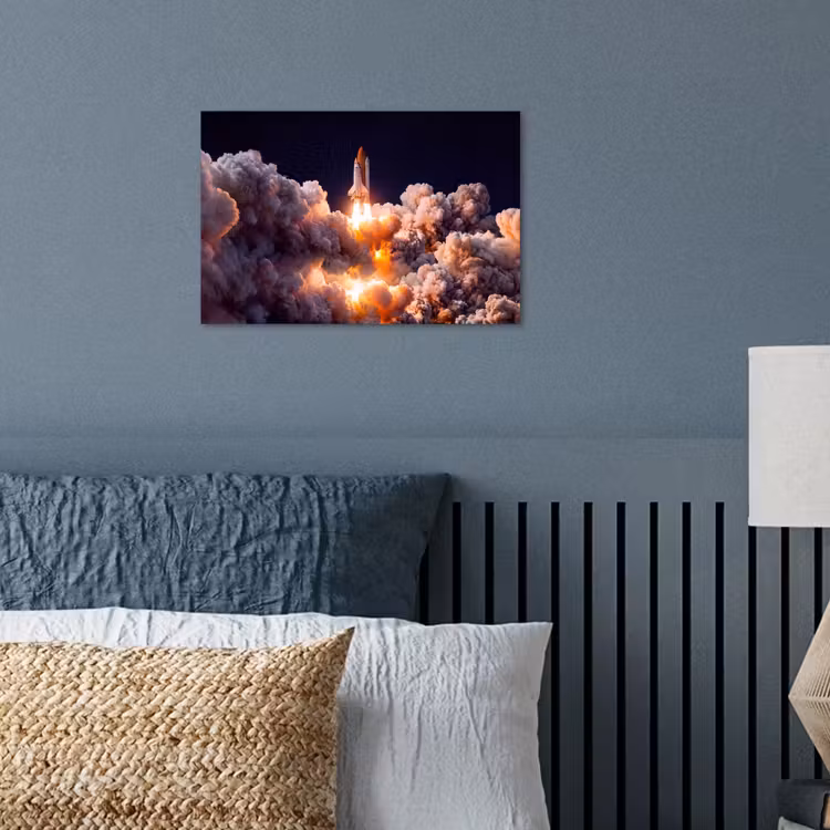 Poster - Spacecraft - Launch - Stars - Ruimtevaartuig - Lancering - Sterren poster papier klein