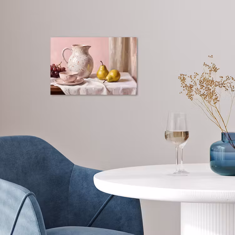 Poster - Still Life - Fruit - Pink - Stilleven - Fruit - Roze poster papier klein