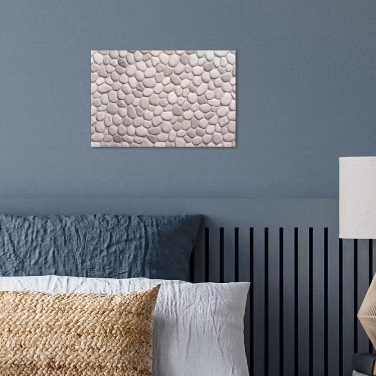 Steen - Kiezel - Natuur - Minimalistisch - Beige poster papier klein -sfeer2