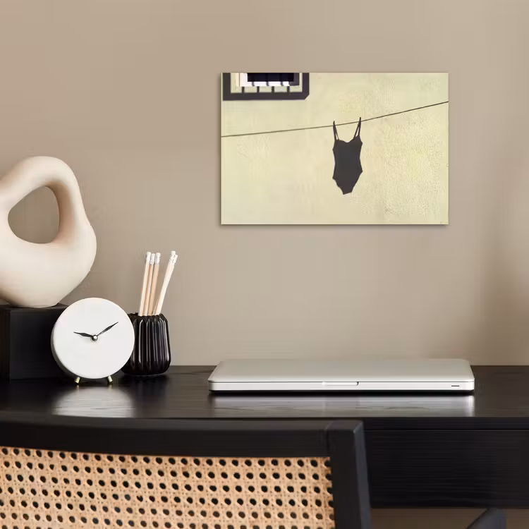 Badpak - Schaduw - Muur - Zomer - Minimalistisch poster papier klein -sfeer1