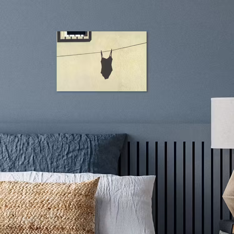 Badpak - Schaduw - Muur - Zomer - Minimalistisch poster papier klein -sfeer2