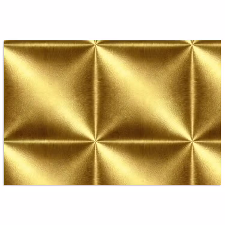 Textuur - Geborsteld Goud - Industrieel - Metallic poster papier klein 62 -3d