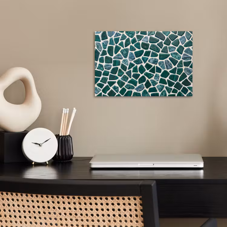 Textuur - Steen - Groen - Abstract - Patroon poster papier klein -sfeer1