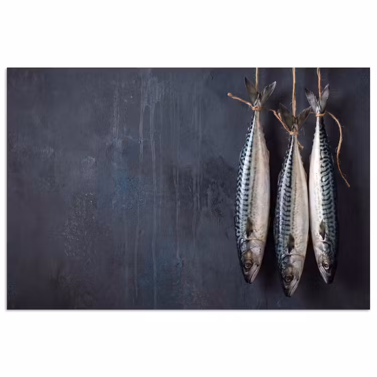Poster - Three Fish - Rope - Drie vissen - Touw poster papier klein