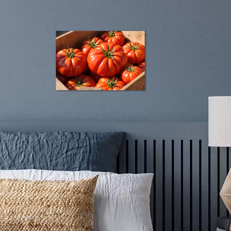 Poster - Tomato - Wooden - Crate - Tomaat - Houten - Kist poster papier klein