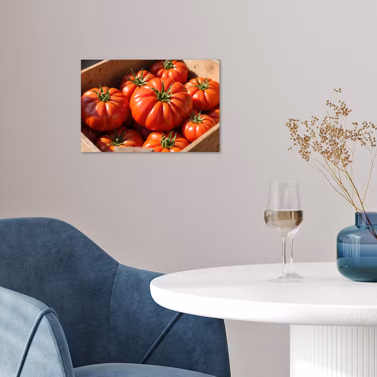 Poster - Tomato - Wooden - Crate - Tomaat - Houten - Kist poster papier klein