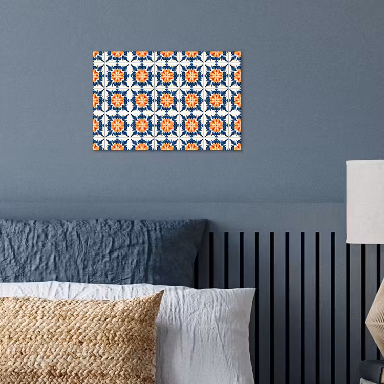 Traditioneel - Tegel - Oranje poster papier klein 62 -sfeer2