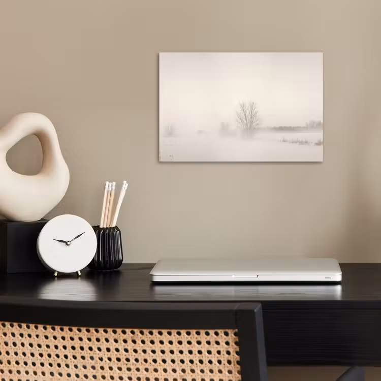 Boom - Mist - Sneeuw - Winter - Minimalistisch poster papier klein -sfeer1