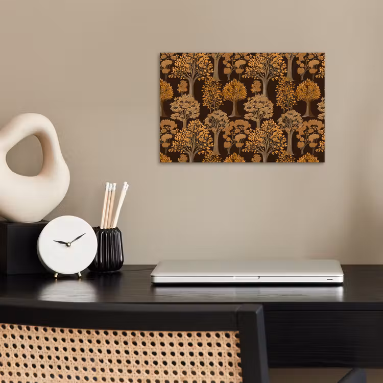 Bomen - Patroon - Bruin poster papier klein 62 -sfeer1