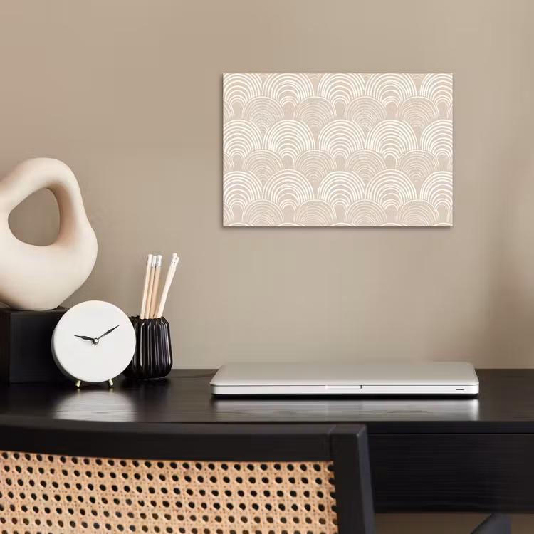 Golven - Structuur - Beige poster papier klein 62 -sfeer1