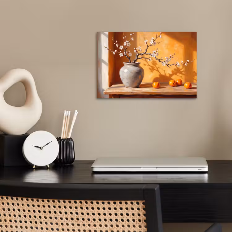 Poster - White Flowers - Still Life - Witte bloemen - Stilleven poster papier klein