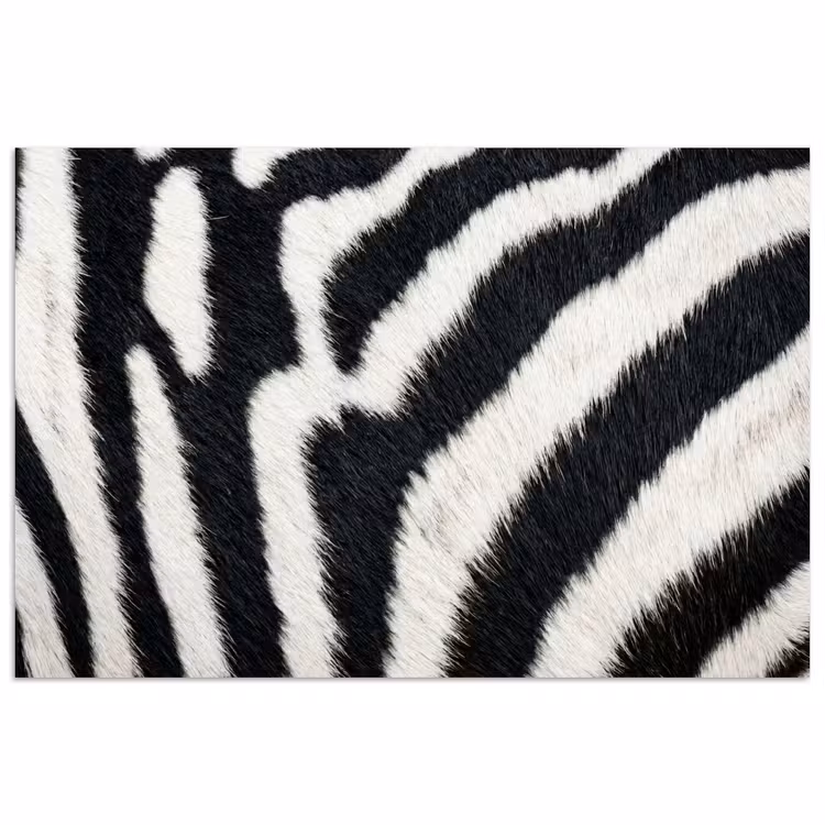 Zebra - Vacht - Klassiek - Zwart - Wit poster papier klein -3d