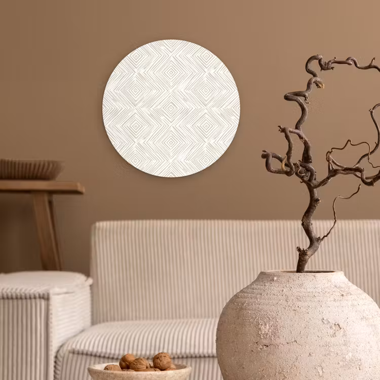 Abstract - Ruiten - Beige Wandcirkel kunststof plaat 5mm dik klein 188 -sfeer1