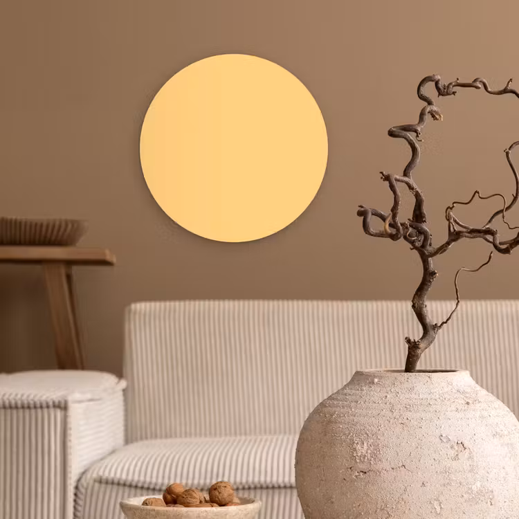 Apricot - Ice - Oranje Wandcirkel kunststof plaat 5mm dik klein 188 -sfeer1