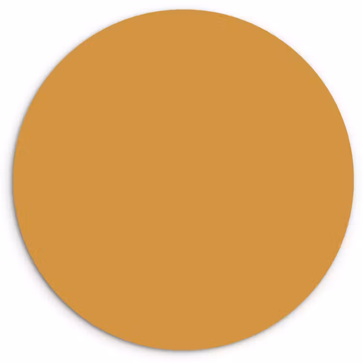 Autumn - Mustard - Geel Wandcirkel kunststof plaat 5mm dik klein 188 -3d