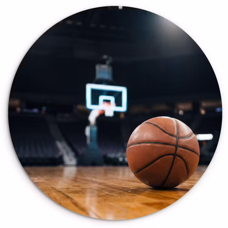 Basketbal - Arena - Sport Wandcirkel kunststof plaat 5mm dik klein -3d