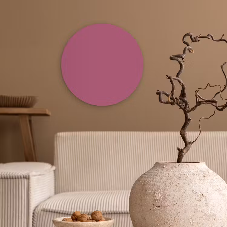 Berry - Roze -Pink Wandcirkel kunststof plaat 5mm dik klein 188 -sfeer1