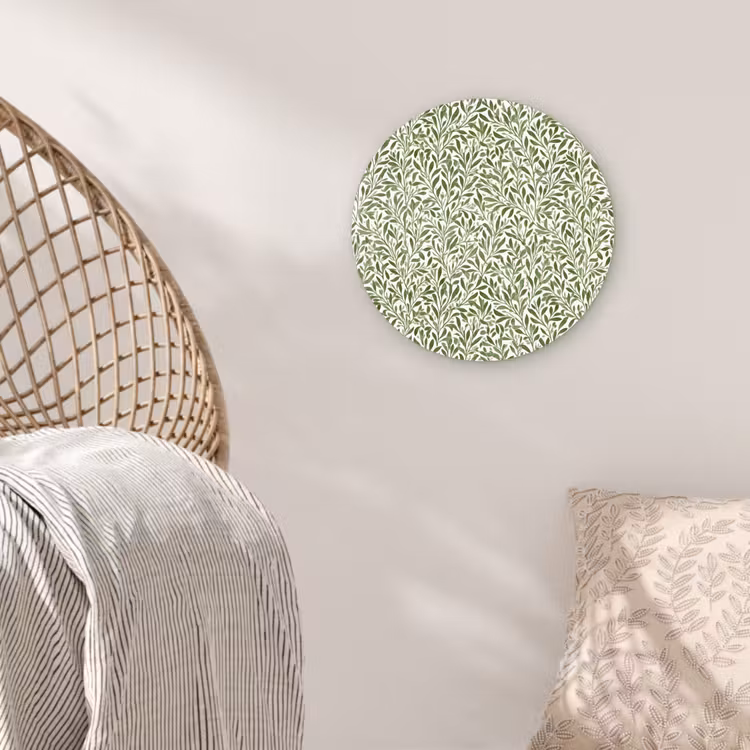 Botanisch - Takken - Groen Wandcirkel kunststof plaat 5mm dik klein 188 -sfeer5