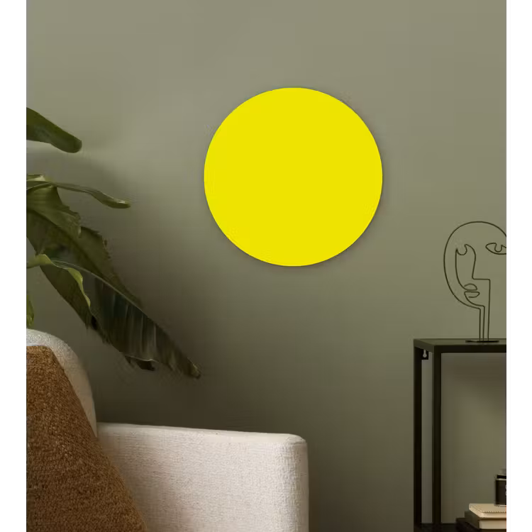 Bright - Canary - Geel Wandcirkel kunststof plaat 5mm dik klein 188 -sfeer3