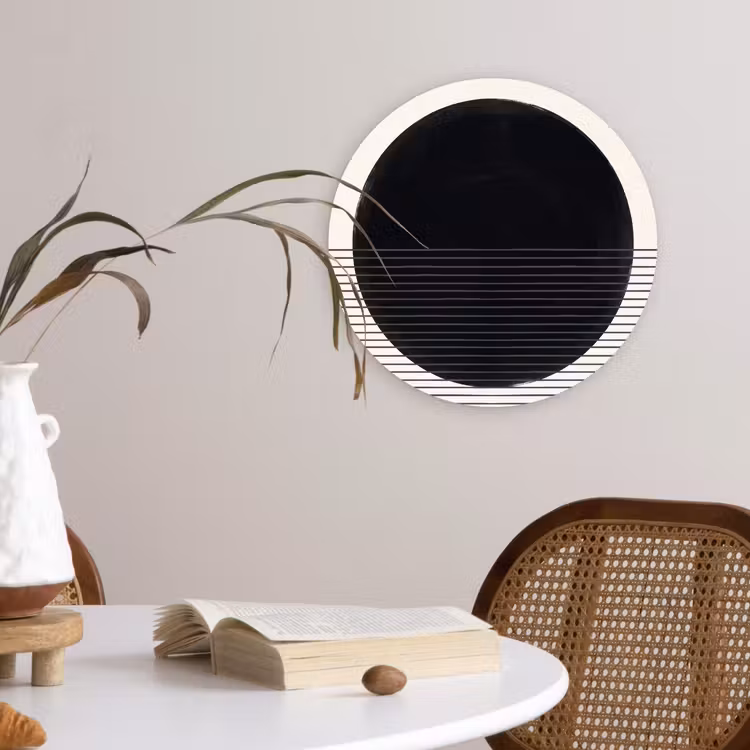 round wall art - Circle - Lines - Abstract - Cirkel - Lijnen - Abstract Wandcirkel kunststof plaat 5mm dik klein