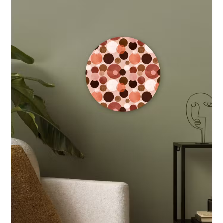 Cirkels - Modern - Kleurrijk Wandcirkel kunststof plaat 5mm dik klein 188 -sfeer3