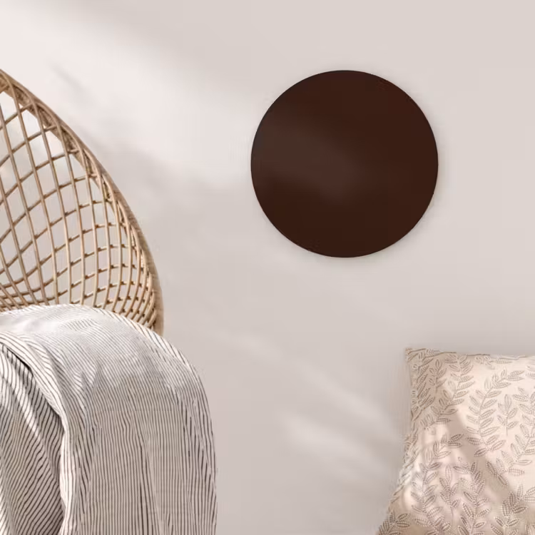 Dark - Chocolate - Bruin Wandcirkel kunststof plaat 5mm dik klein 188 -sfeer5