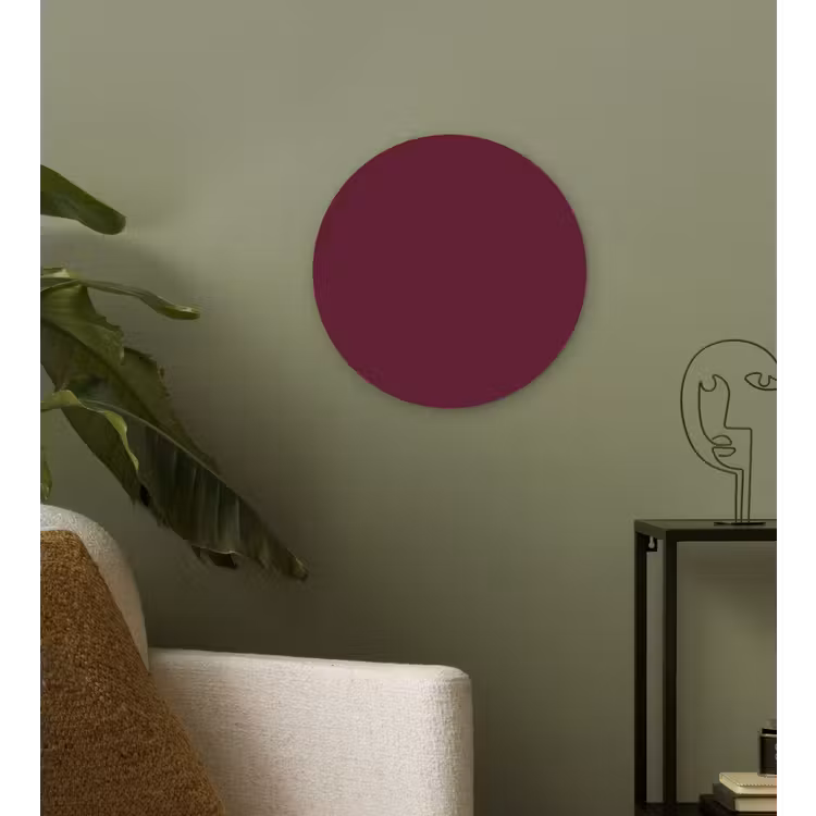 Deep - Plum - Paars Wandcirkel kunststof plaat 5mm dik klein 188 -sfeer3