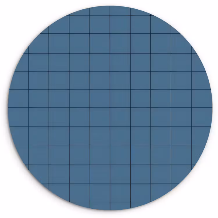 Ruiten - Geometrisch - Blauw Wandcirkel kunststof plaat 5mm dik klein 188 -3d
