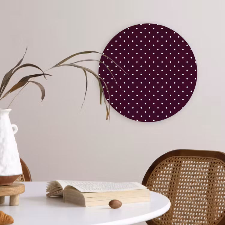 Stippen - Modern - Paars Wandcirkel kunststof plaat 5mm dik klein 188 -sfeer4