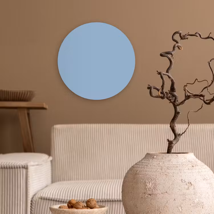 Dusty - Denim - Blauw Wandcirkel kunststof plaat 5mm dik klein 188 -sfeer1