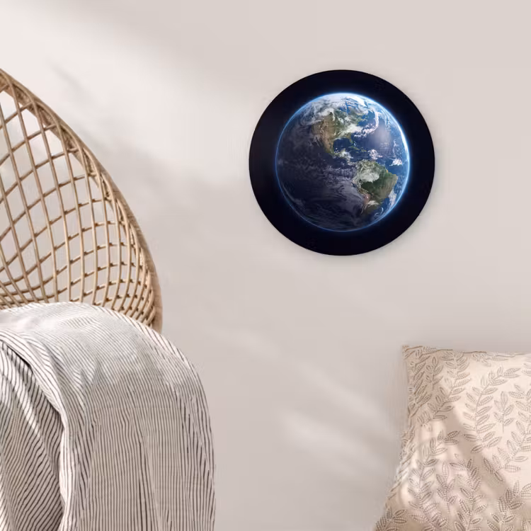round wall art - Earth - Space - Cosmos - Aarde - Ruimte - Kosmos Wandcirkel kunststof plaat 5mm dik klein