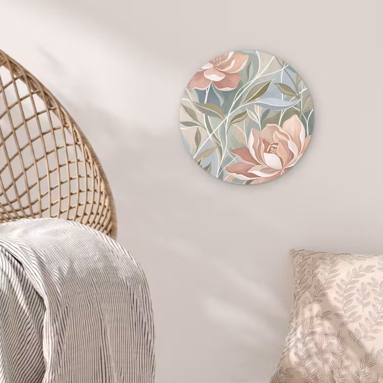 Elegant - Romantiek - Roze Wandcirkel kunststof plaat 5mm dik klein -sfeer5